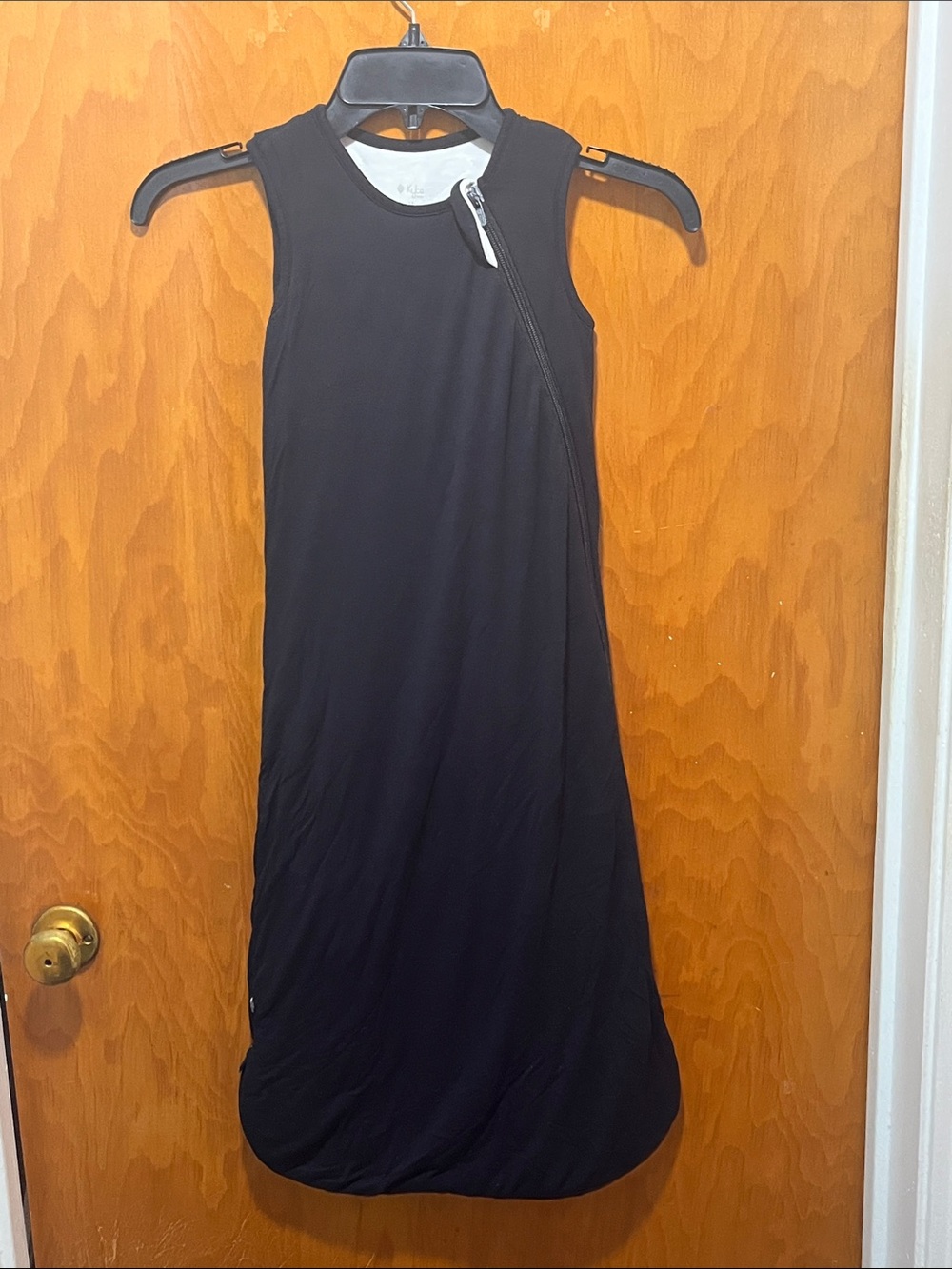Kyte BABY Black Sleeveless Diagonal-Zip Sleep Sack